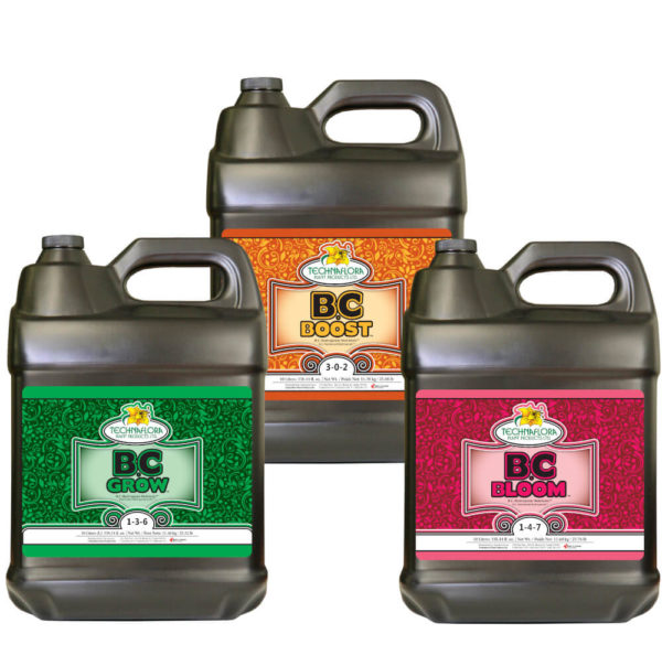 Product Family of Sizes for BC Hydroponic Nutrients